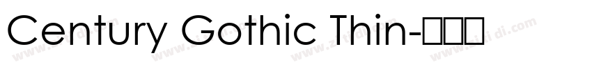 Century Gothic Thin字体转换